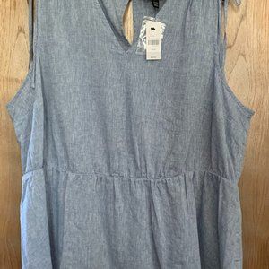 NWT Lane Bryant Chambray Summer Top 22/24